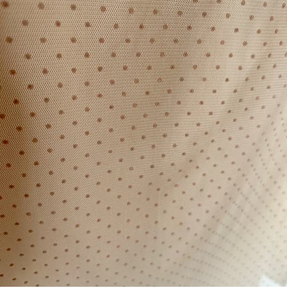 Vera Wang Princess Sheer Polka Dot Peter Pan Collar Blouse — Medium/Large - Picture 3 of 5